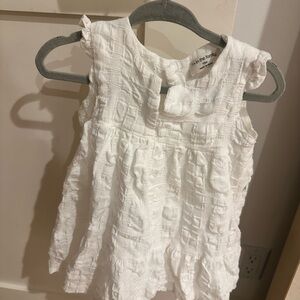 White Ruffled Kids Dress